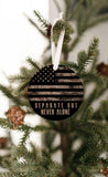 US Marine - Separate But Never Alone Christmas Ornament