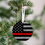 Thin Redline Christmas Ornament