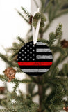 Thin Redline Christmas Ornament