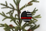 Thin Redline Christmas Ornament