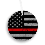 Thin Redline Christmas Ornament