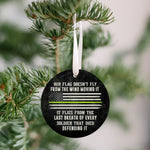 Thin Green Line Christmas Ornament