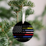 Support Police, Military, Firefighters, EMS, Nurse, First Responder Christmas Ornament