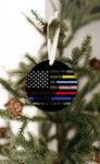 Support Police, Military, Firefighters, EMS, Nurse, First Responder Christmas Ornament