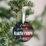 Home Is Where The Marine Corps Sends Us Christmas Ornament